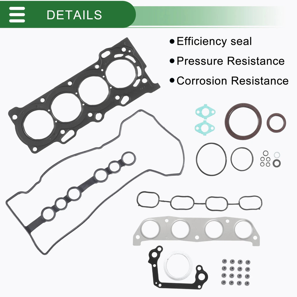 Cylinder Head Gasket Kit Replacement for Toyota 1ZZ 1.8L Engine (1999–2005)