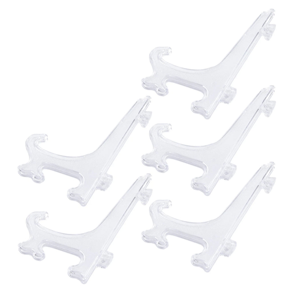 Set of 5 Transparent Folding Tray Bracket Racks for Crafts