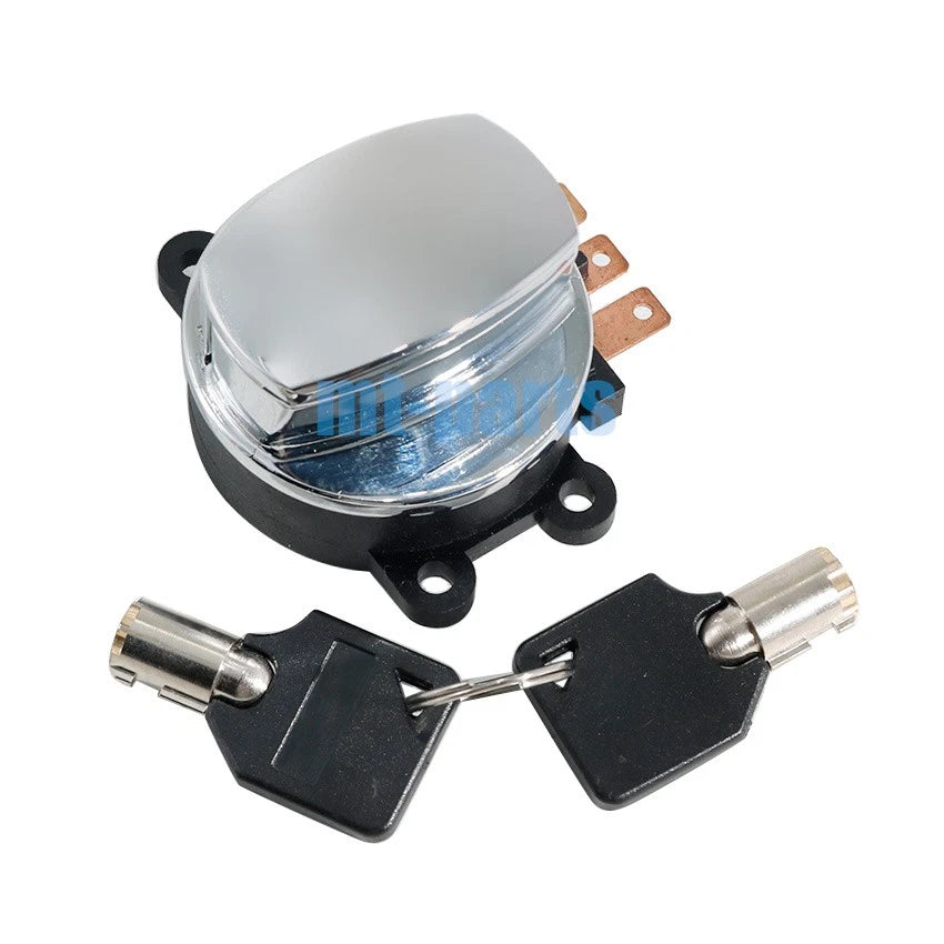 Chrome Ignition Key Switch Kit for Harley-Davidson Softail Standard FXST (2000–2010)