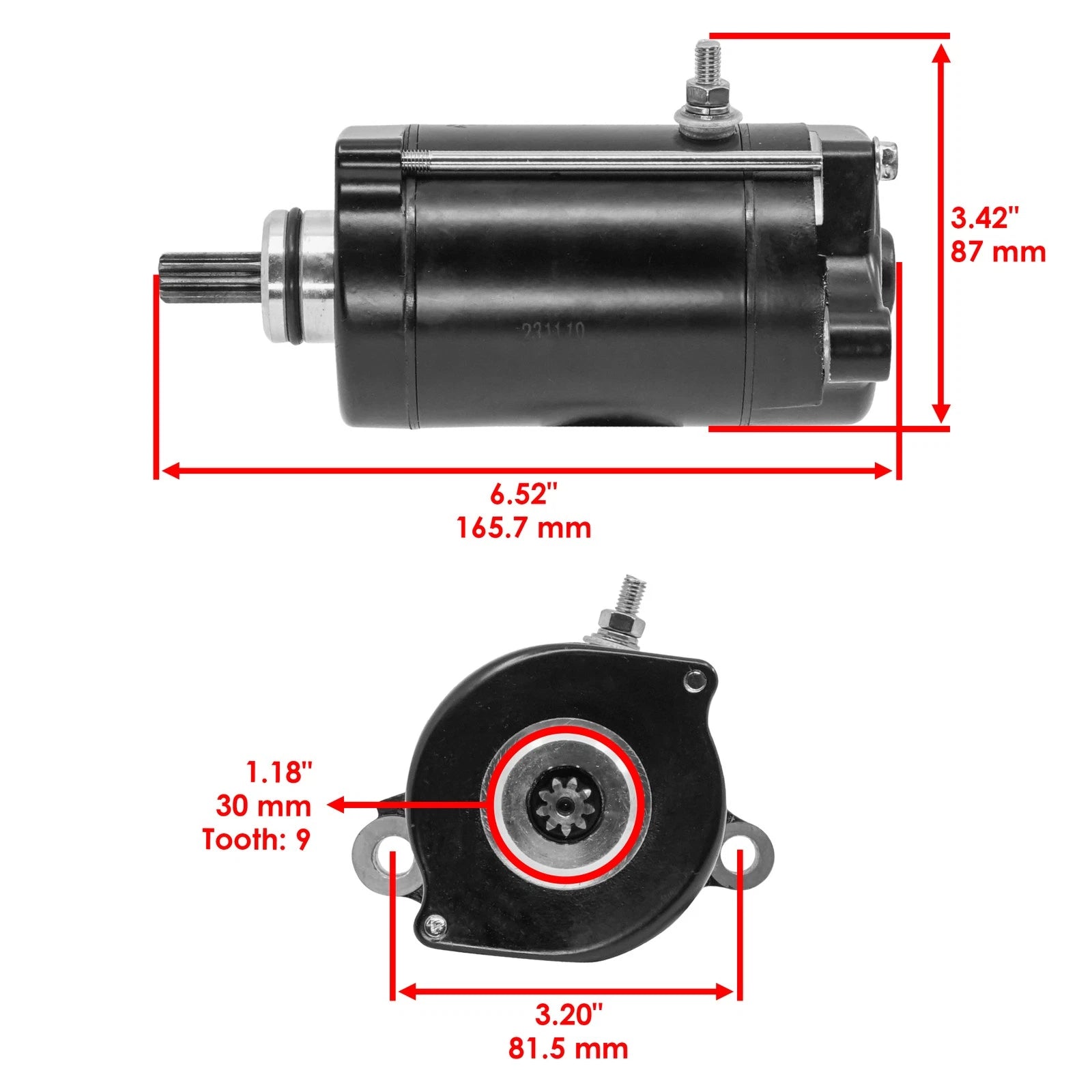 Starter for Yamaha Jet Ski GP760 Wave Runner (1997–1999)