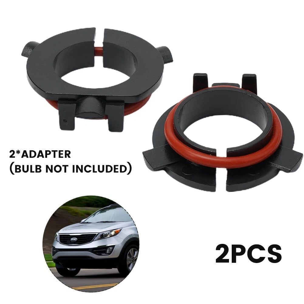2X H7 LED Headlight Bulb Adapter Holder Socket for Kia
