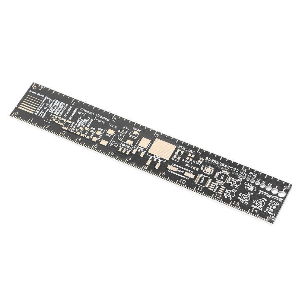 15cm Multifunctional PCB Ruler for Resistors, Capacitors, ICs