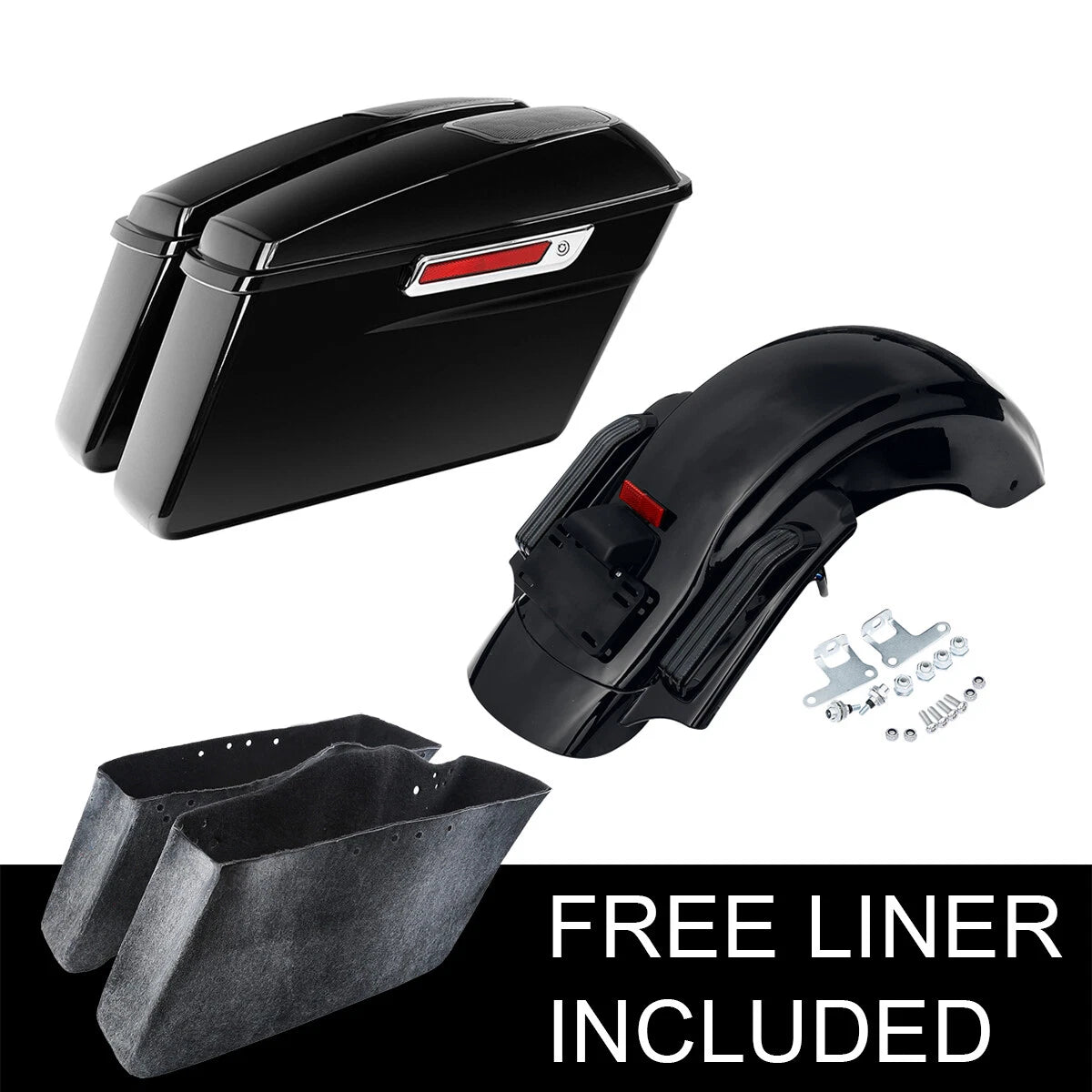 Hard Saddlebag Speaker Lid & Rear Fender for Harley Touring (2014–2024)
