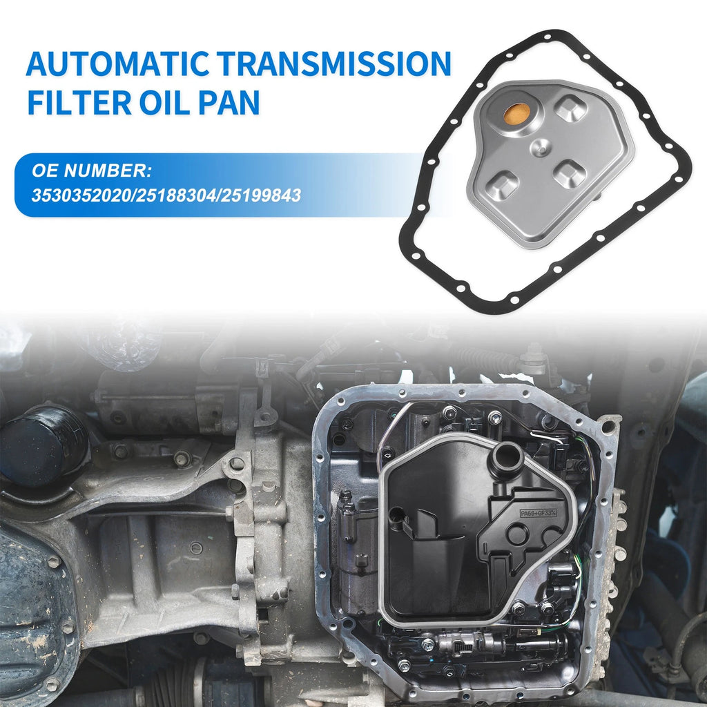 Transmission Filter Oil Pan Gasket Kit Replacement for Chevrolet (2010–2016)