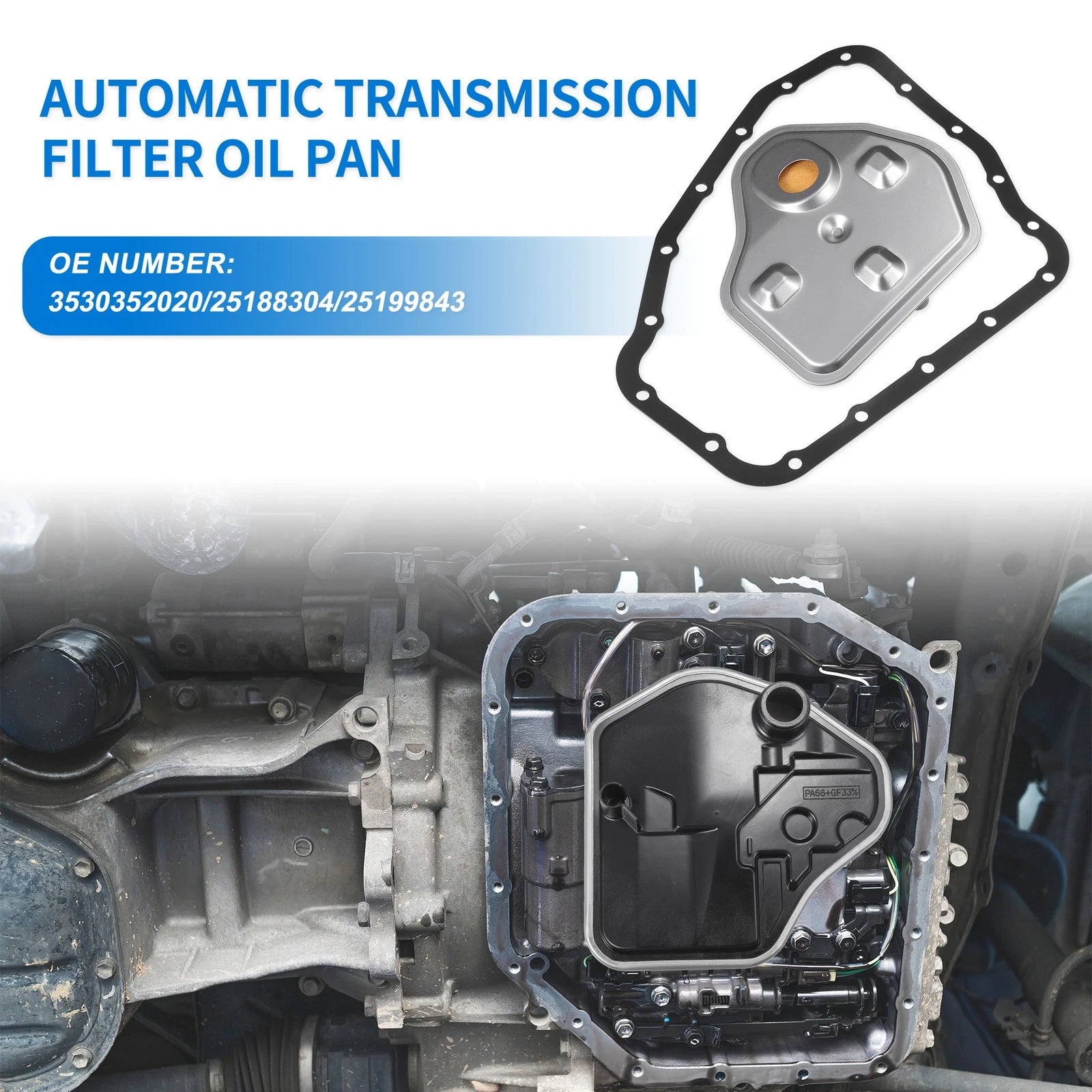 Transmission Filter Oil Pan Gasket Kit Replacement for Chevrolet (2010–2016)