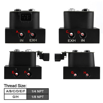 12V Solenoid Valve Air Suspension Manifold Valve w/ Remote Control Kit 0-200PSI