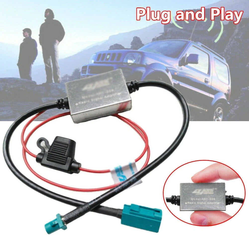 Inline Booster for Car 12V FM & AM Radio (Improved Reception)