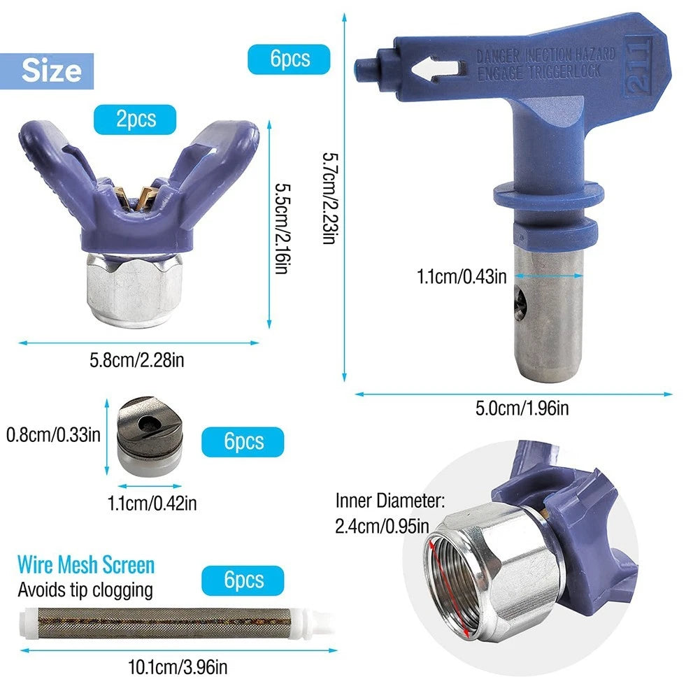 13Pcs Spray Nozzle Kit for Easy Maintenance and Painting Projects