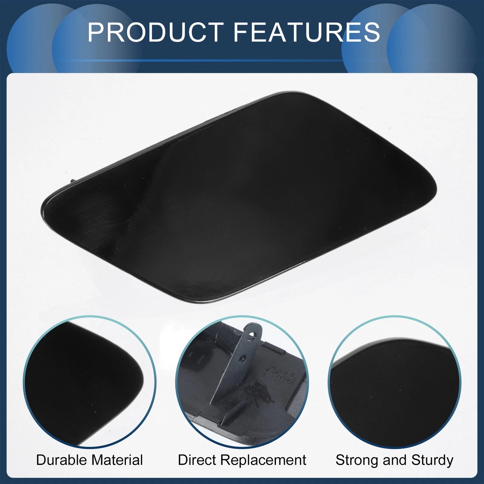 Front Right Washer Nozzle Cover Cap for Audi A3 8V (2013–2016) Black
