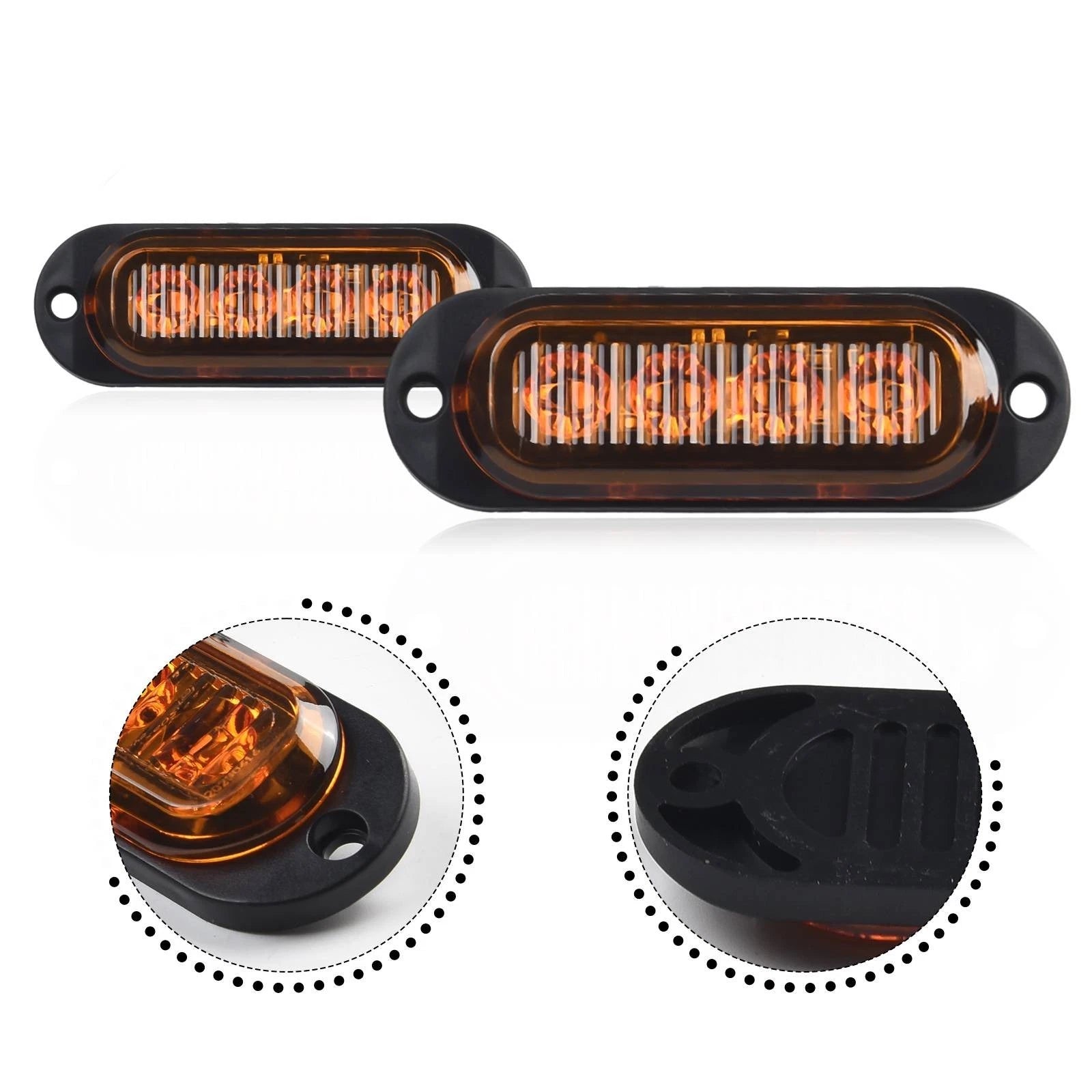 2X LED Side Marker Lights for Trailer Truck (12V)