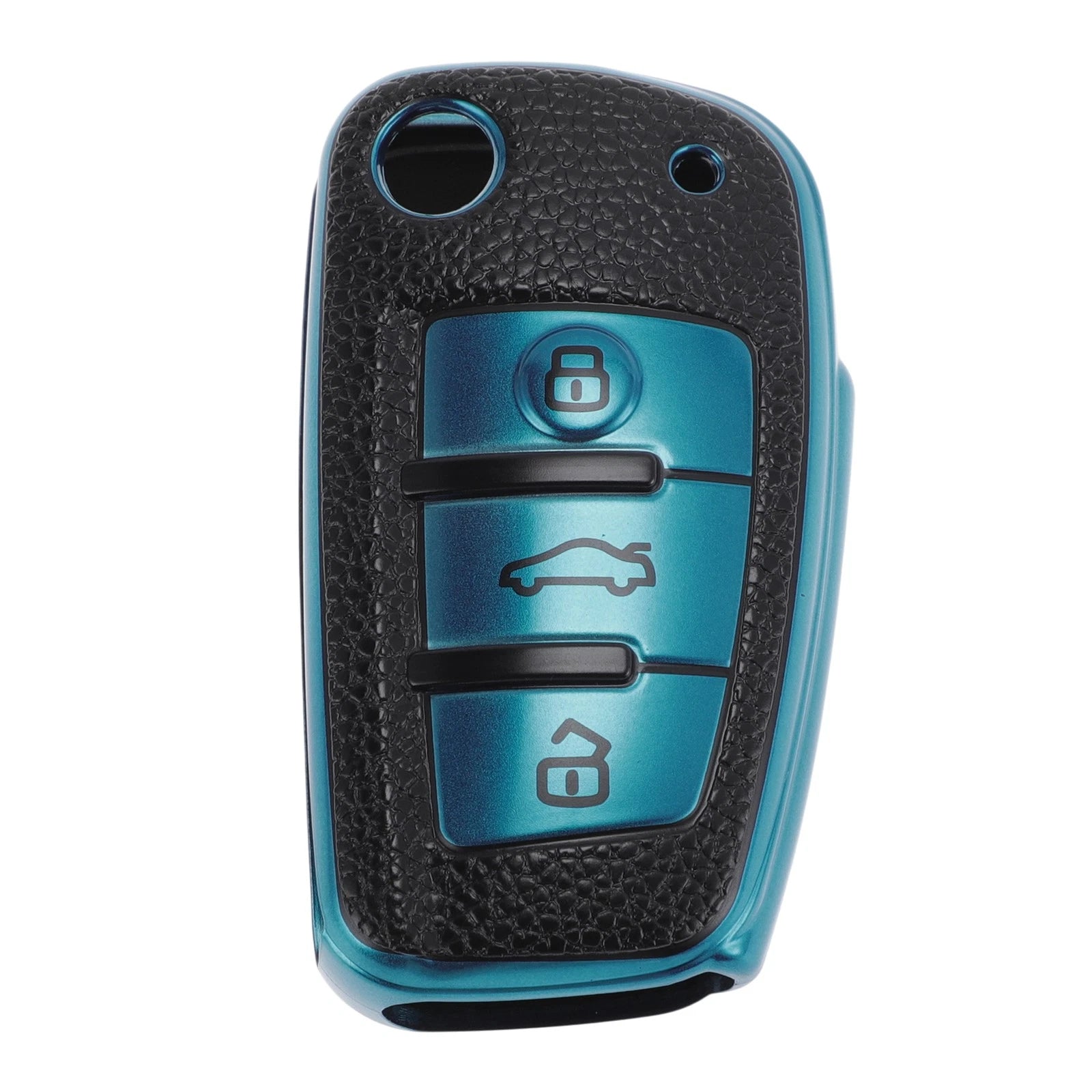 Car Key Case TPU Blue Replacement for Audi A1 A3 A4 3 Buttons (2013–2018)