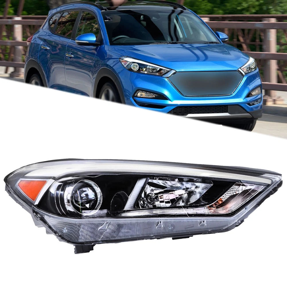 Right Side Headlight Assembly for Hyundai Tucson (2016–2018) Halogen w/LED