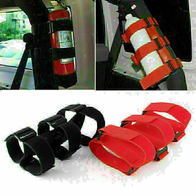 Roll Bar Mounted Fire Extinguisher Holder for Jeep Wrangler (TJ, YJ)