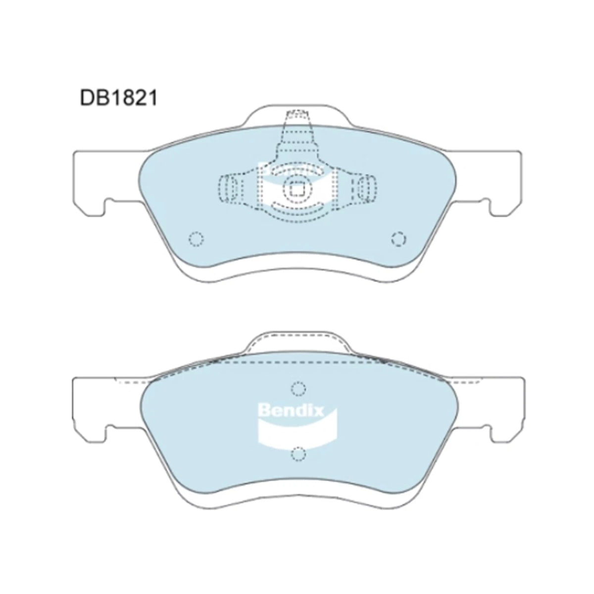 Set of 4 Bendix Front Disc Brake Pads for Ford Escape ZC ZD (2006–2012)
