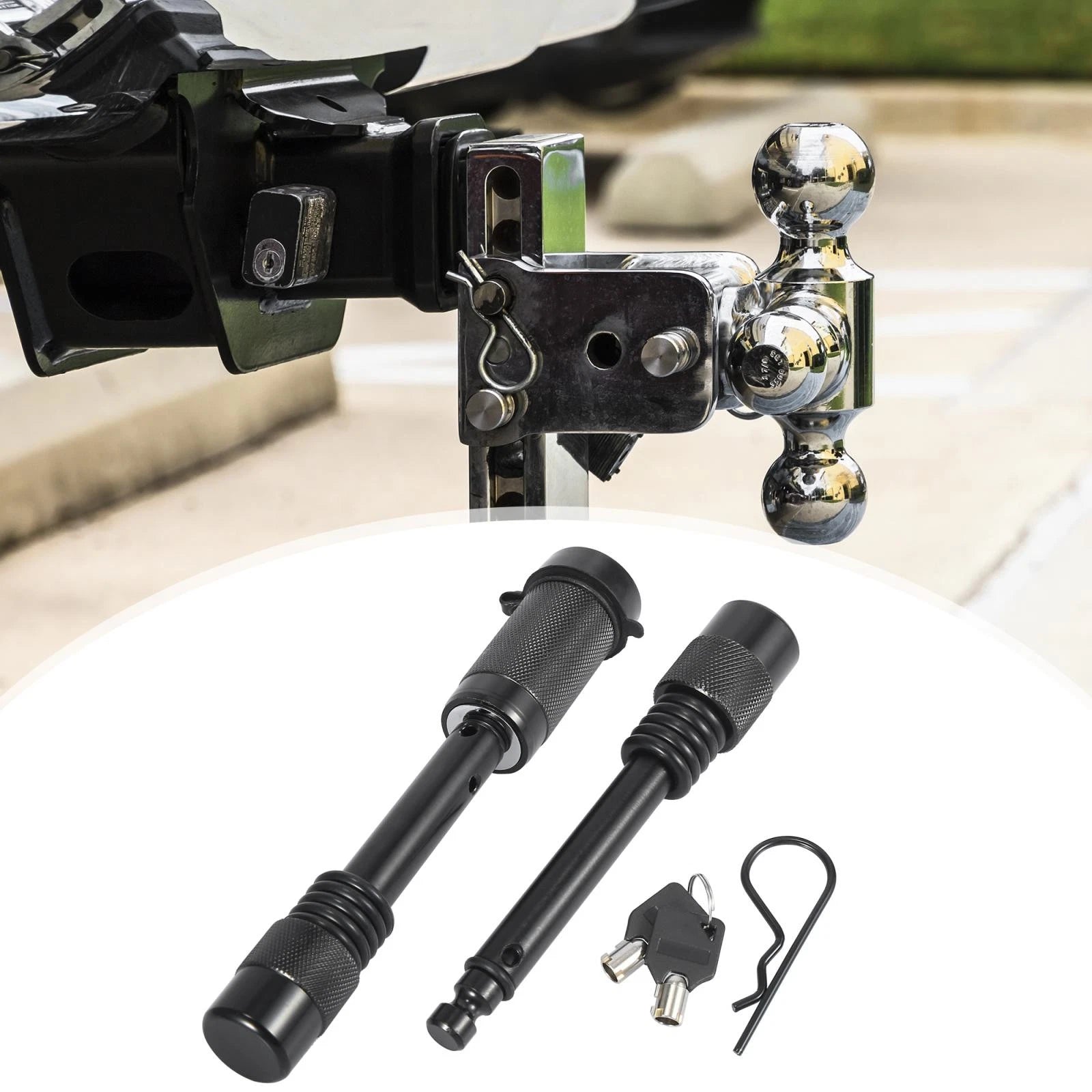 Hitch Pin Lock Set with 5/8 inch Receiver for Car Trailer (1/2–5/8)