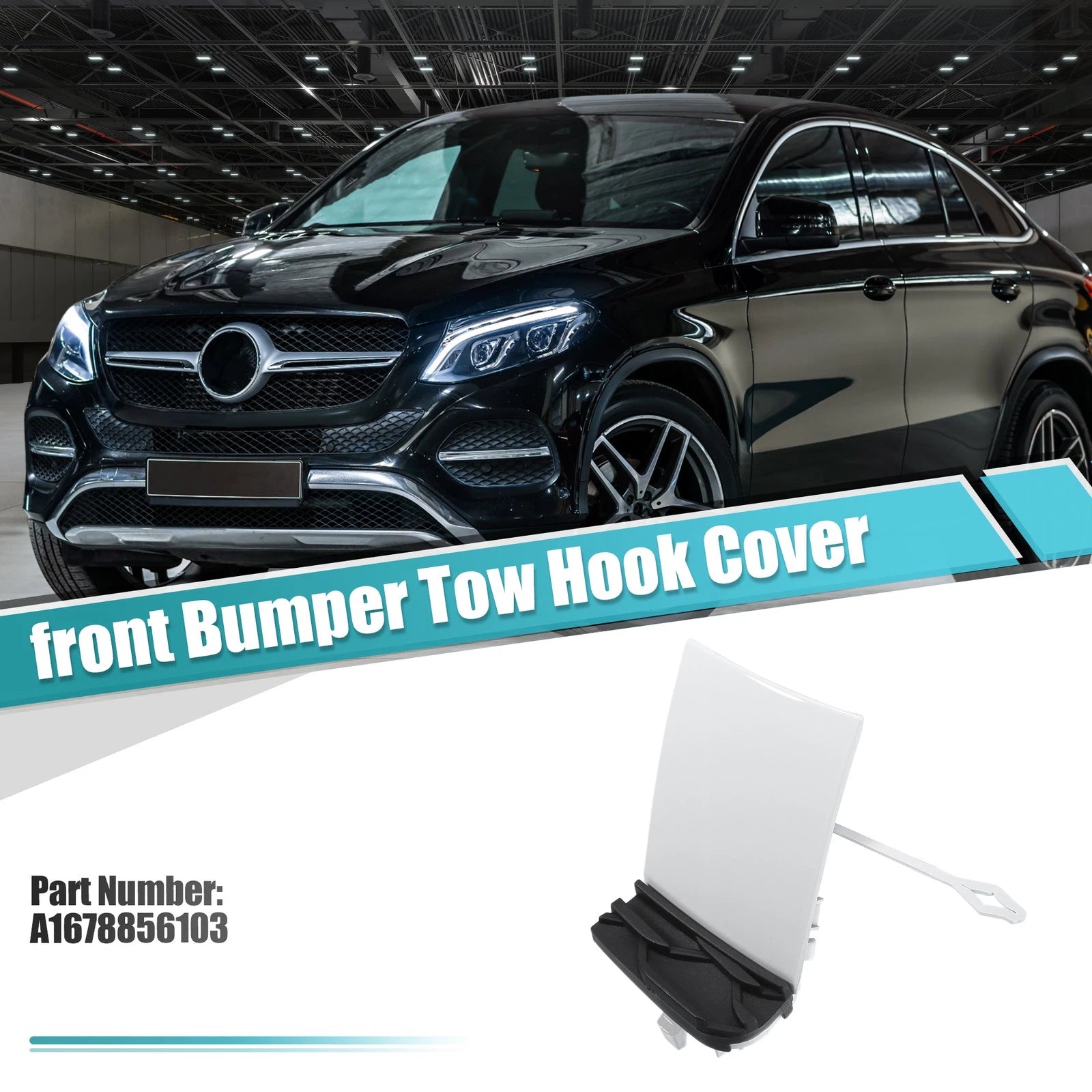 Front Bumper Tow Hook Cap Replacement for Mercedes-Benz GLE 350 (2016–2020)