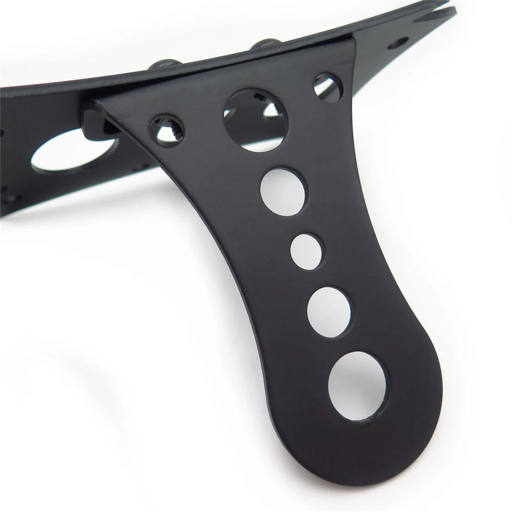 HTT Motorcycle Side Mount License Plate for Custom Bikes (Black)