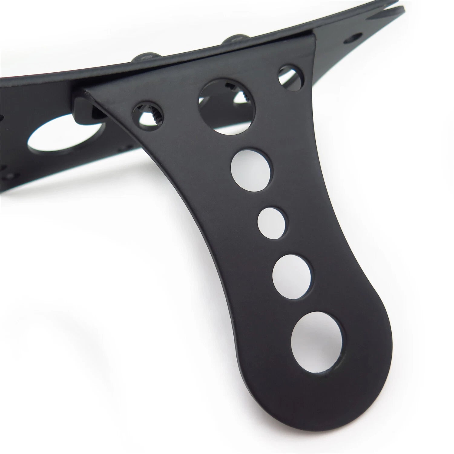 HTT Motorcycle Side Mount License Plate for Custom Bikes (Black)