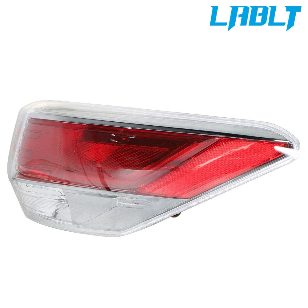 Outer Right Side Tail Light Red & Clear for Toyota Highlander (2014–2016)