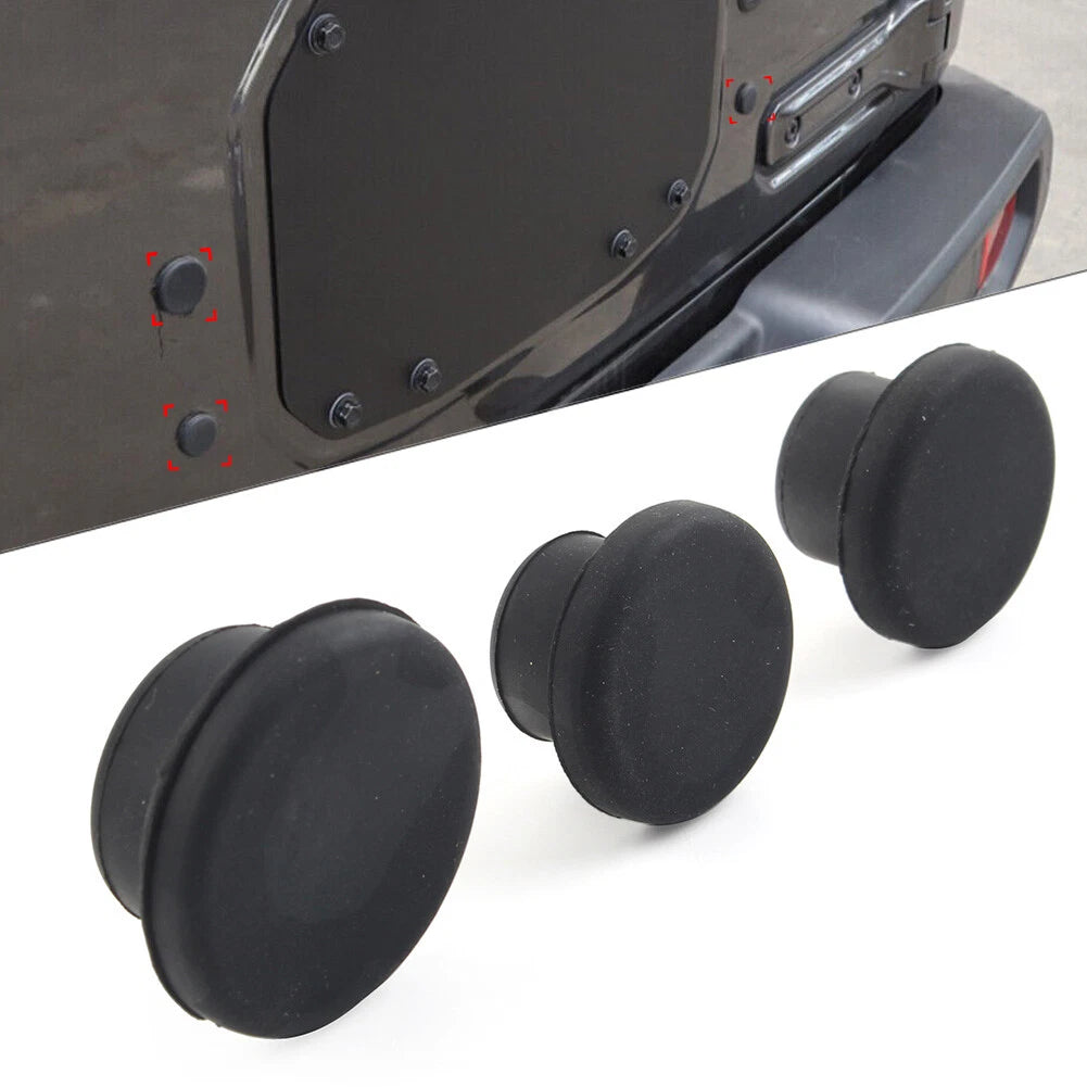 3 Pcs Rubber Tailgate Dust Plugs for Jeep Wrangler JL (2018–Present)