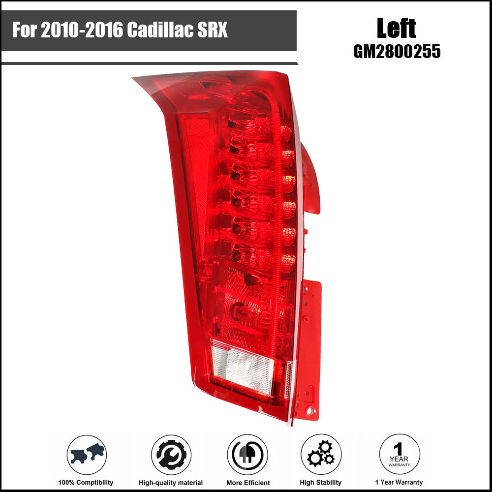 Tail Light Assembly for Cadillac SRX (2010–2016) Left Driver Rear