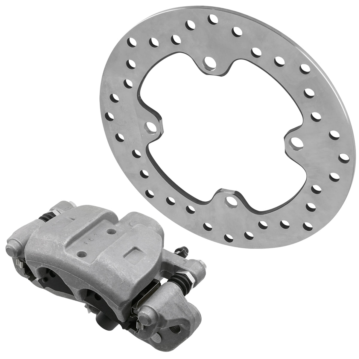 Front Right Brake Caliper and Disc Rotor Replacement for Honda Pioneer 1000 (2016–2022)