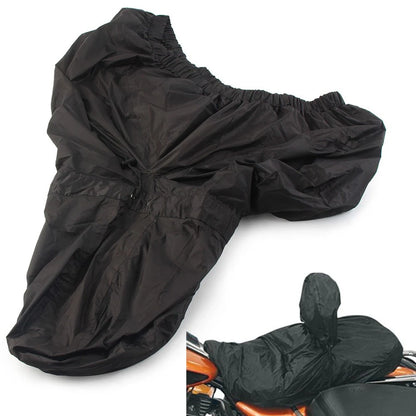 Waterproof Seat Rain Cover with Driver Backrest for Harley Street Electra Glide