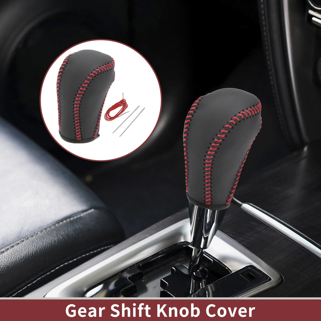 Gear Shift Knob Cover Replacement for Mazda CX-5 (2013–2014) Black Red