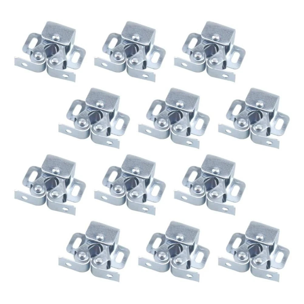12 Pack Stainless Steel Double Roller Catches for Cabinet Wardrobe