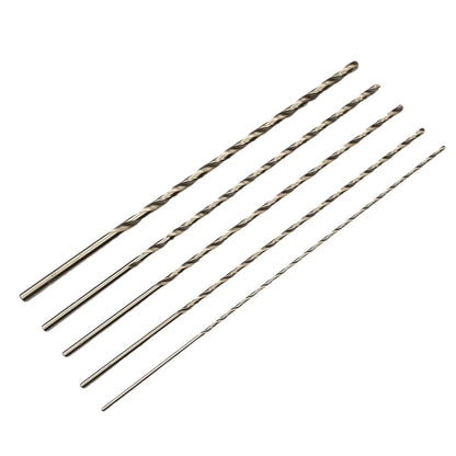 5 Pcs 2/3/3.5/4/5mm HSS Extra Long Drill Bits Set for Metal Drilling