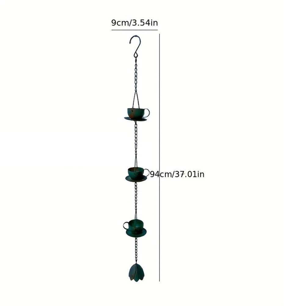 Iron Rainwater Chain for Garden Aesthetic and Function