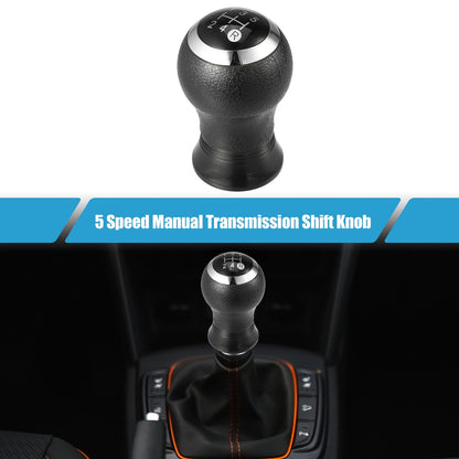 5 Speed Manual Transmission Shift Knob for Toyota Yaris (2005–2010) Black Plastic