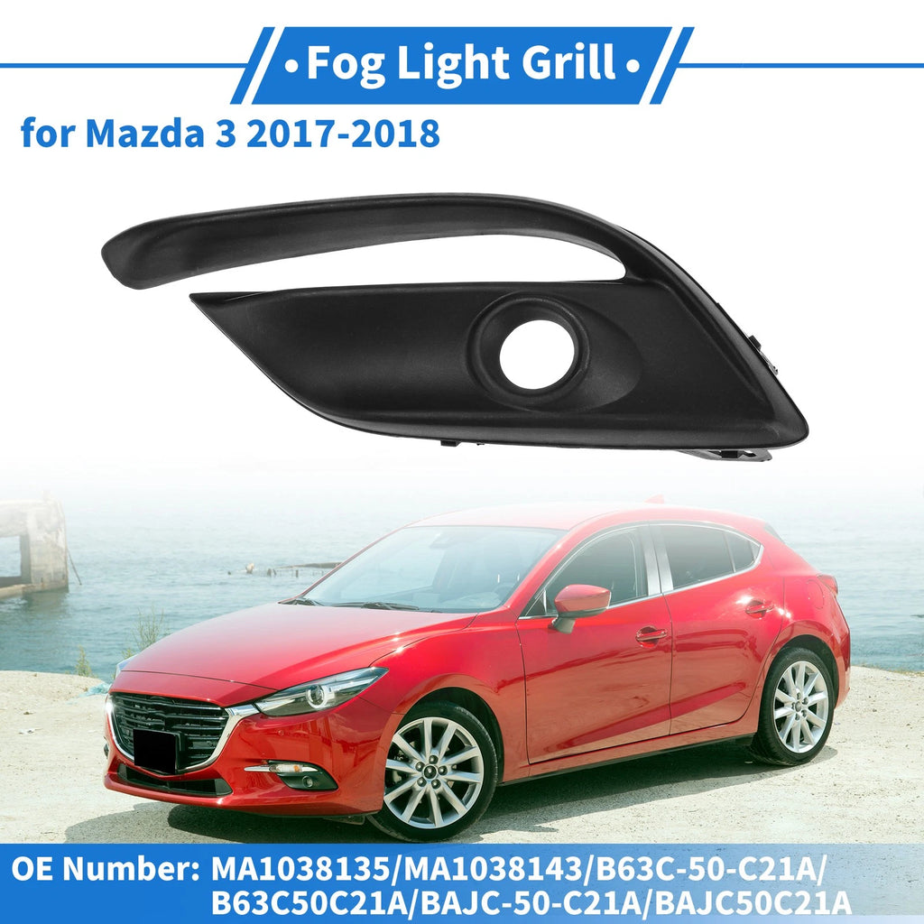Front Left Fog Light Grill Replacement for Mazda 3 (2017–2018)