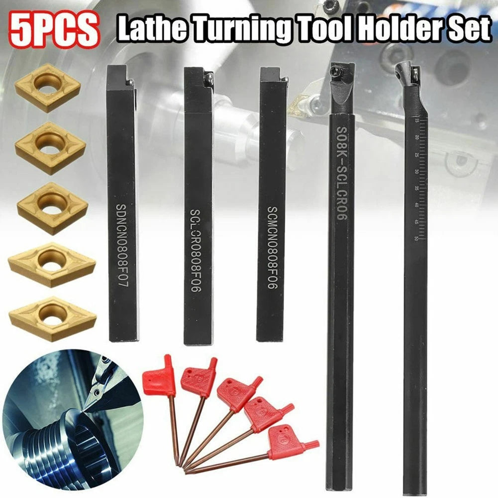 5pcs Indexable Turning Tool Holders for Enhanced Performance