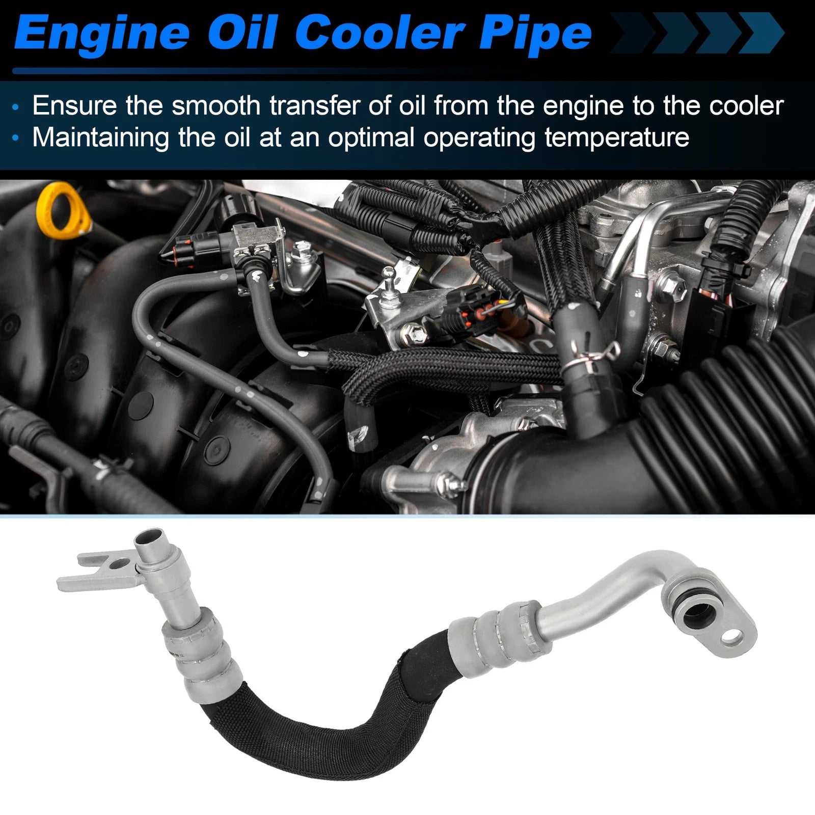 Outlet Engine Oil Cooler Tube Replacement for BMW 535i E60 E61 (2008–2010)
