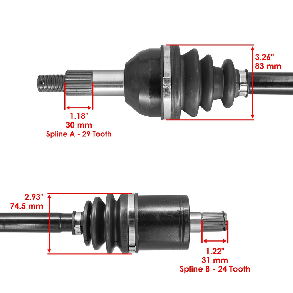 CV Axle Front Left and Right Replacement for Can-Am Commander 1000R (2021–2026)
