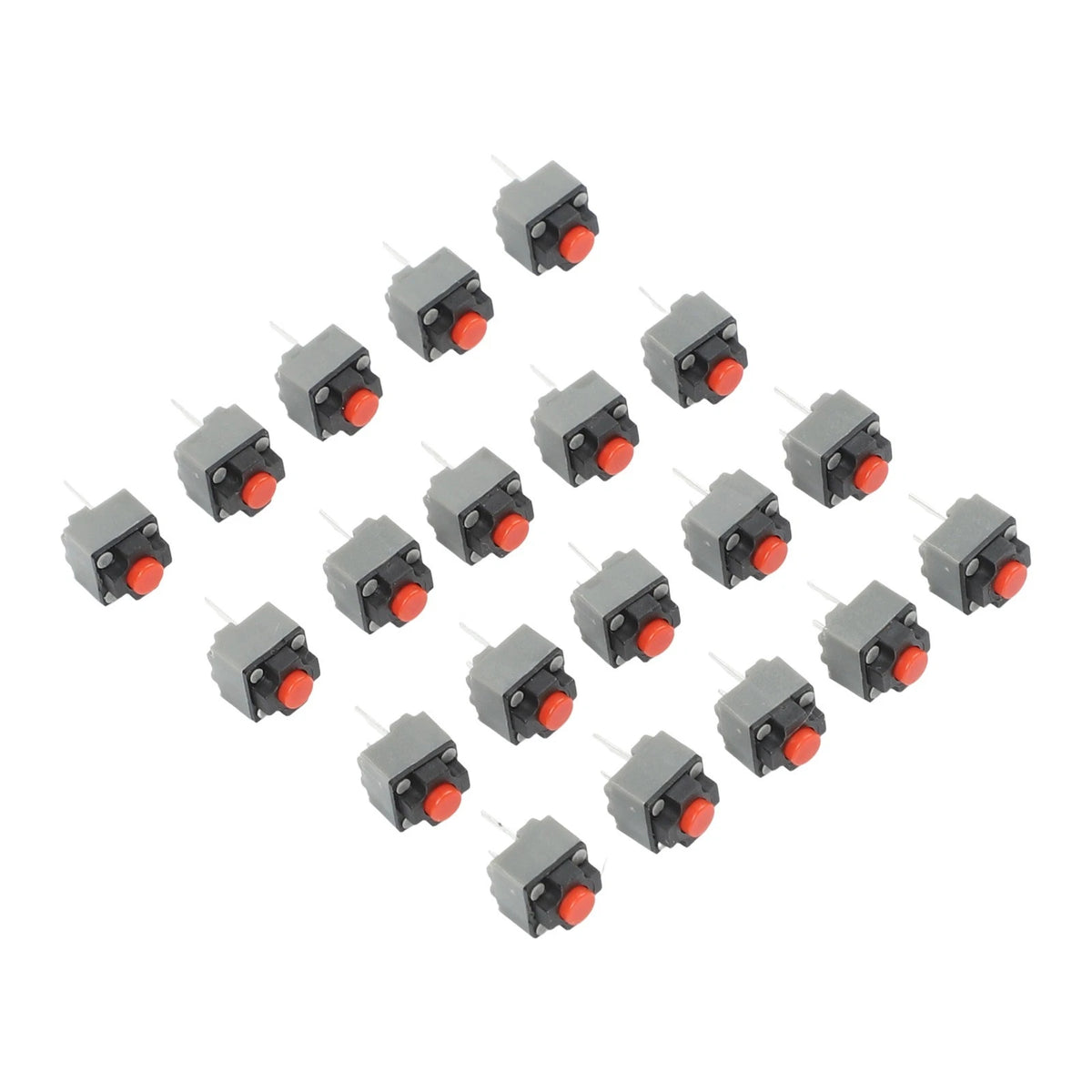 Set of 20 Red Touch Sensitive Mouse Switches 2 Pin for Home Appliance Projects