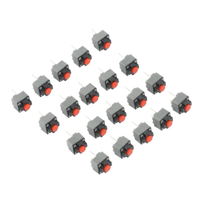 Set of 20 Red Touch Sensitive Mouse Switches 2 Pin for Home Appliance Projects