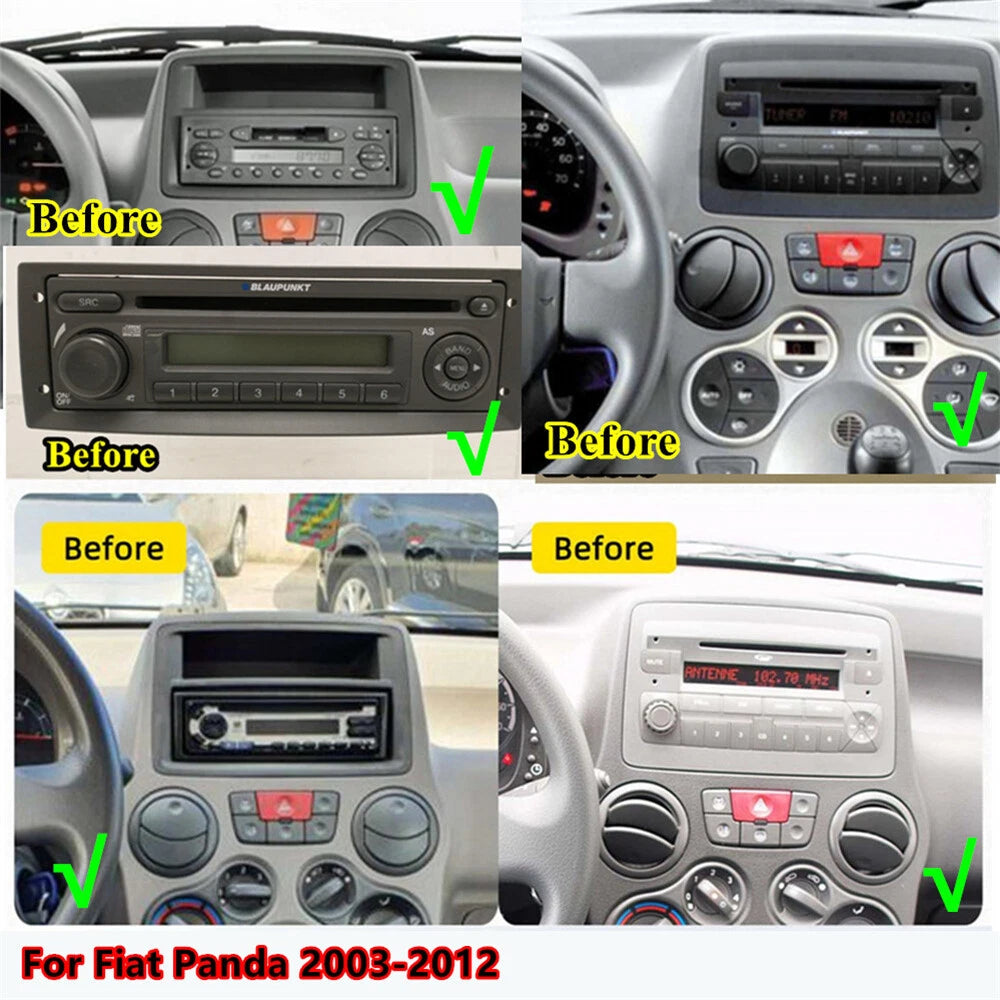 7'' Android Stereo Radio for Fiat Panda (2003–2012) GPS Navigation, Carplay