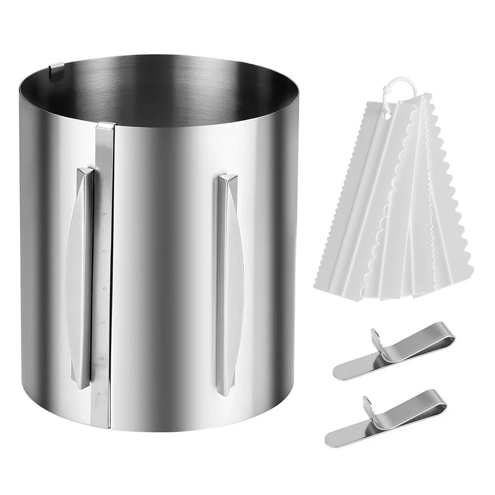 20cm Adjustable Cake Ring for Baking Layering and Cheesecake Molds