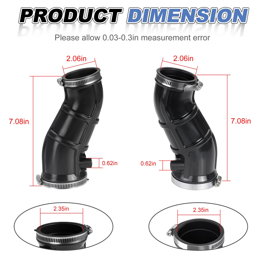 Air Box Intake Tube w/Elbow for Yamaha Raptor YFM 660R (2001–2005)