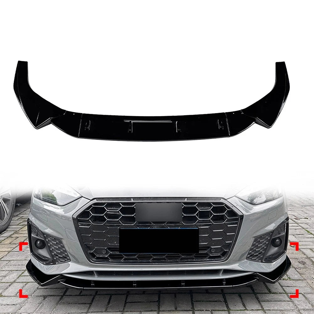 Front Bumper Splitter Lip for Audi A5 Sline S5 8W6 (2020–2024)