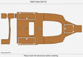 Seadek Swim Platform Cockpit Pad for Cobia 240 CC (2020) - EVA Foam Teak Flooring