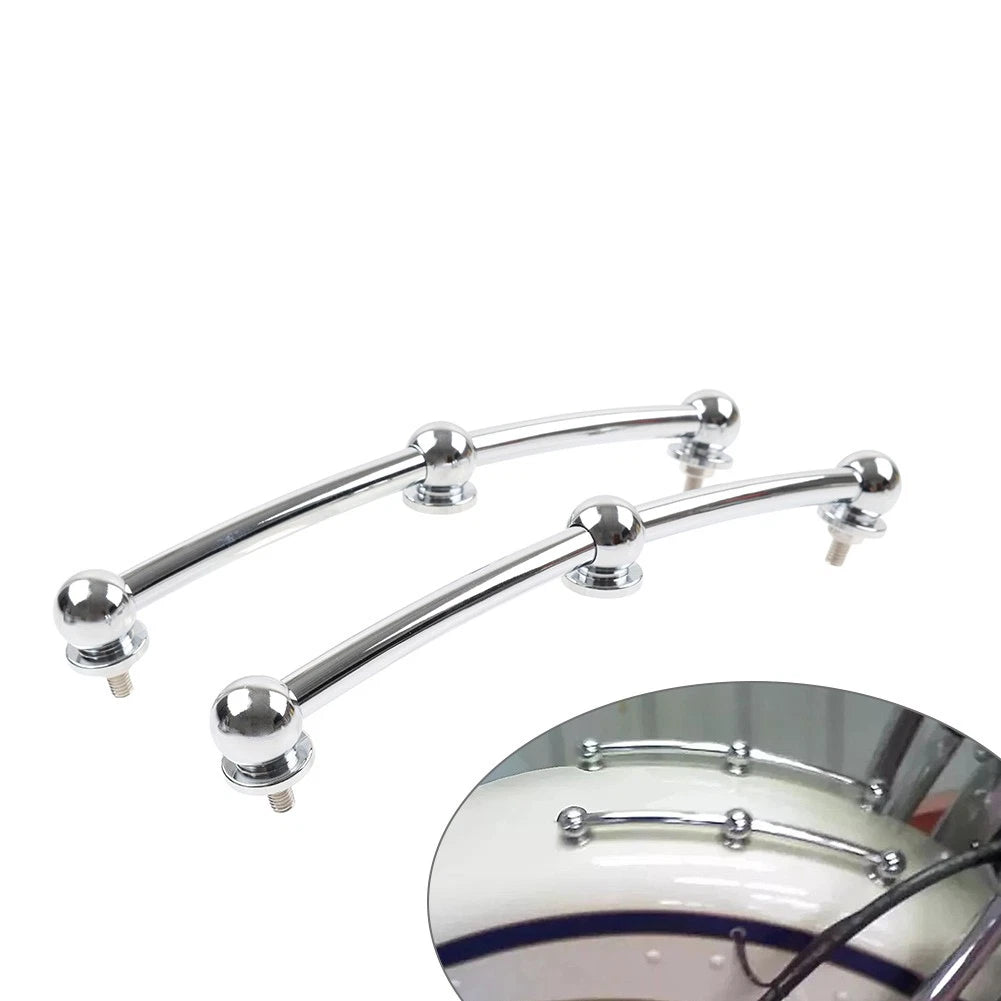 Chrome Front Mudguard Side Spear Trim for Harley Softail FLST (1986–2017)