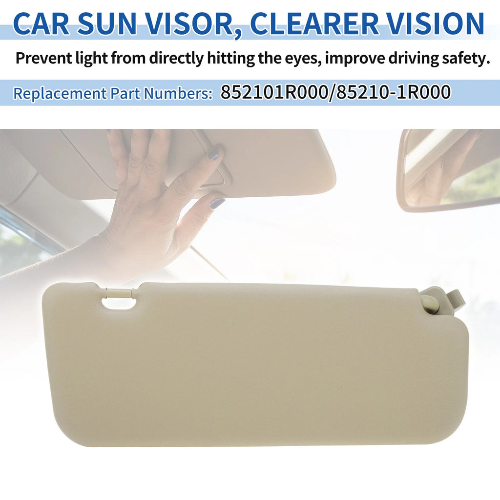 Left Side Sun Visor Replacement for Hyundai Accent 1E (2011–2015) Beige