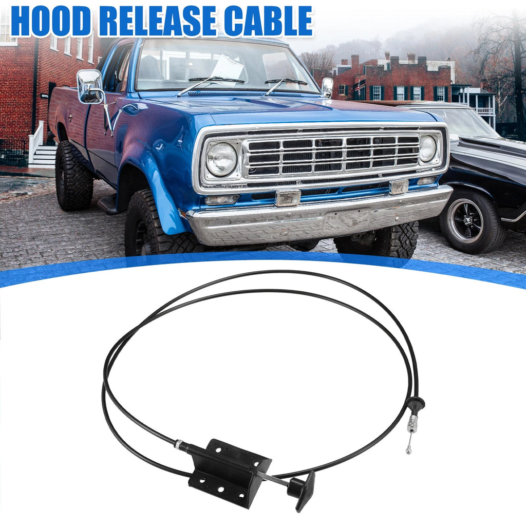 Hood Release Cable Replacement for Dodge D150 D250 W150 W250 Ramcharger (1990–1993)