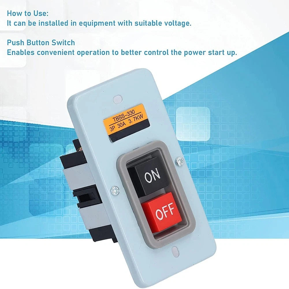 Metal Plate Push Button Switch for Motor Control (3-7KW)
