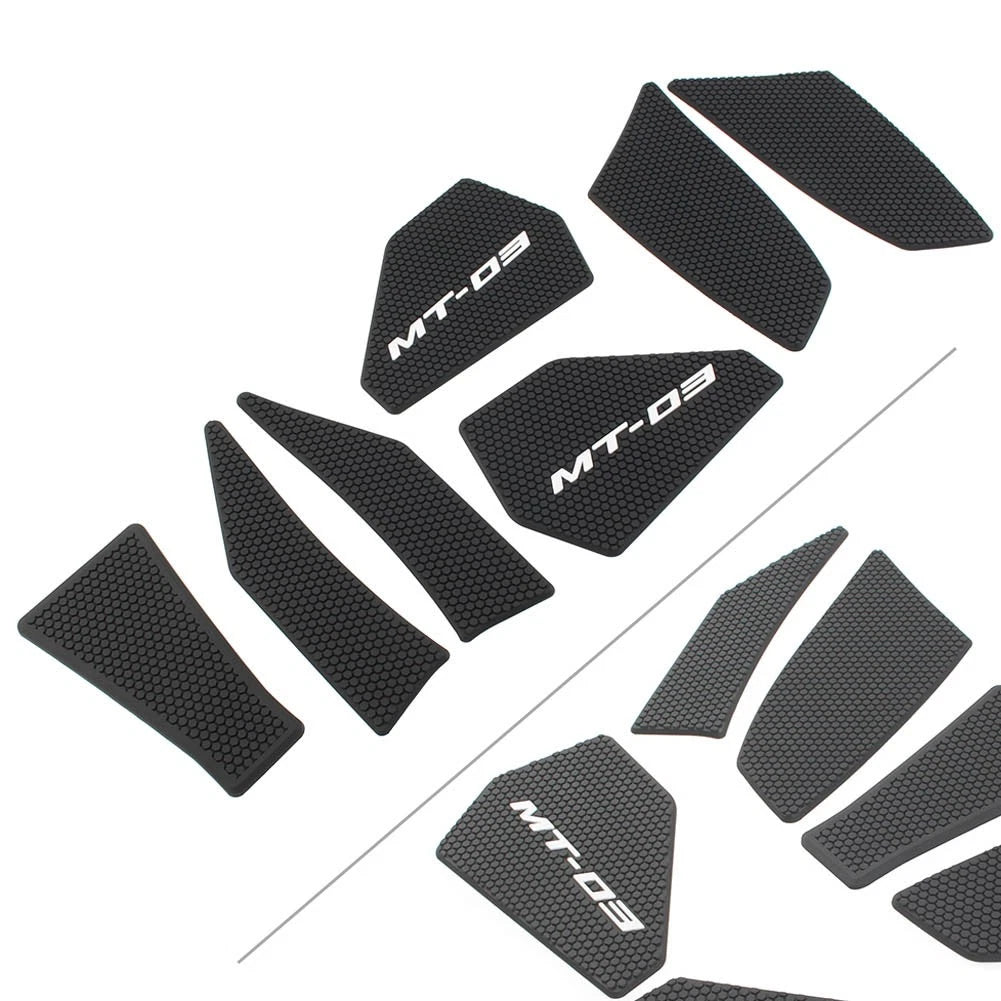 TANK SIDE KNEE PADS RUBBER GRIPS BLACK FOR YAMAHA MT 03 MT-03 2021+