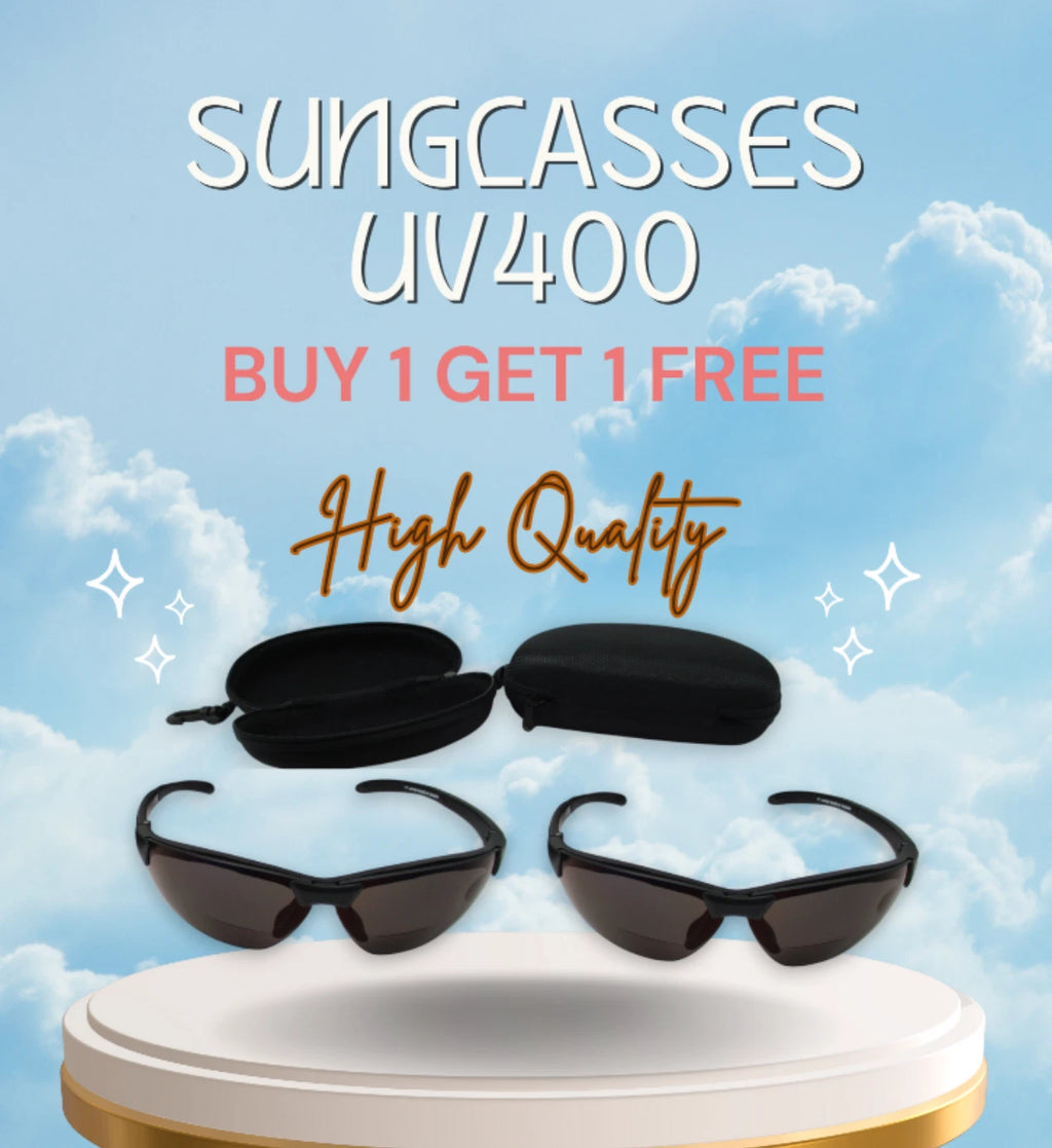 Polarized Bifocal Sunglasses with TR90 Frame +2.0 Magnification