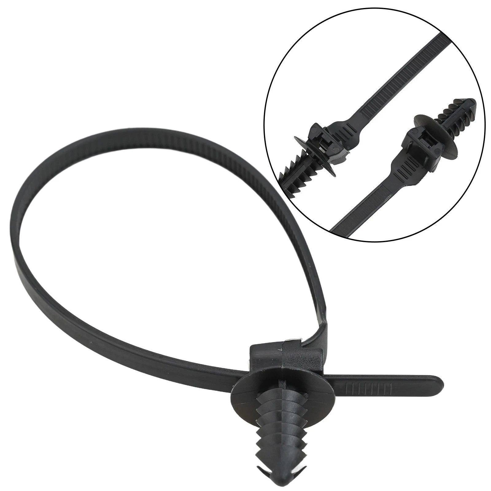 100x Nylon Cable Ties for Car Wire Organization